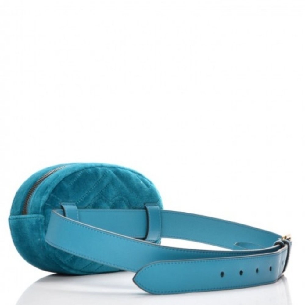 Travel PU Leather Waist Adjustable Belt Bag In Velvet Teal - Picture 8 of 14